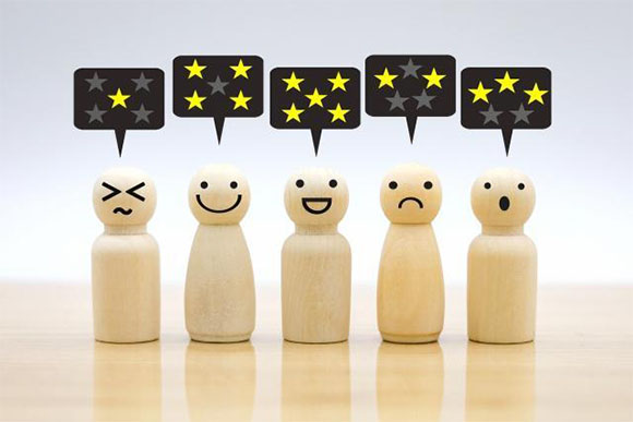 基準をもとに評価するイメージ